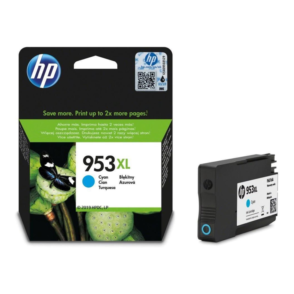 HPインクジェット HP 953XL Cyan High Yield Printer Ink Cartridge Original F6U16AE