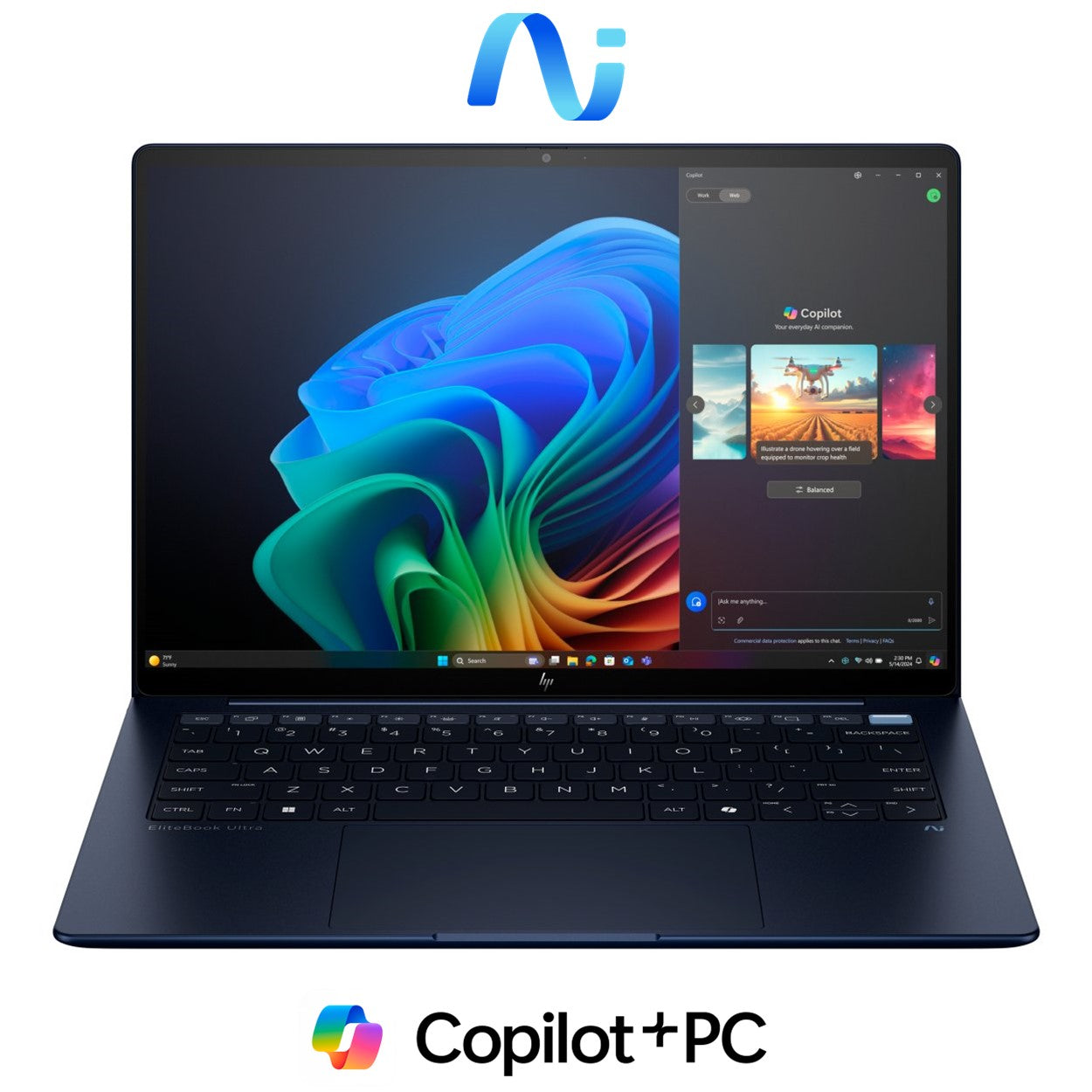 HP EliteBook Ultra G1i 14-inch 2.8K AI Laptop - Intel Core Ultra 7