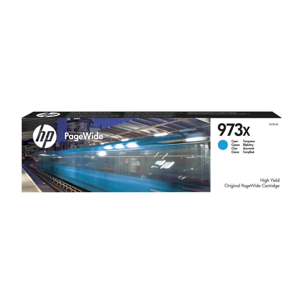 HP 973X PageWide Cyan High Yield Printer Ink Cartridge Original F6T81A ...