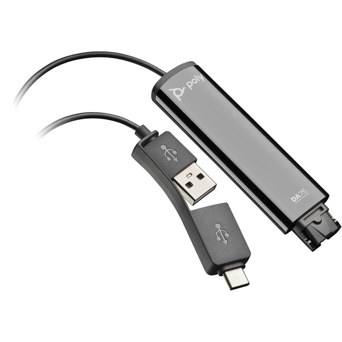 Poly Da75 Usb Adapter Poly DA75 USB to QD Black Adapter TAA 786C6AA – HP Shop