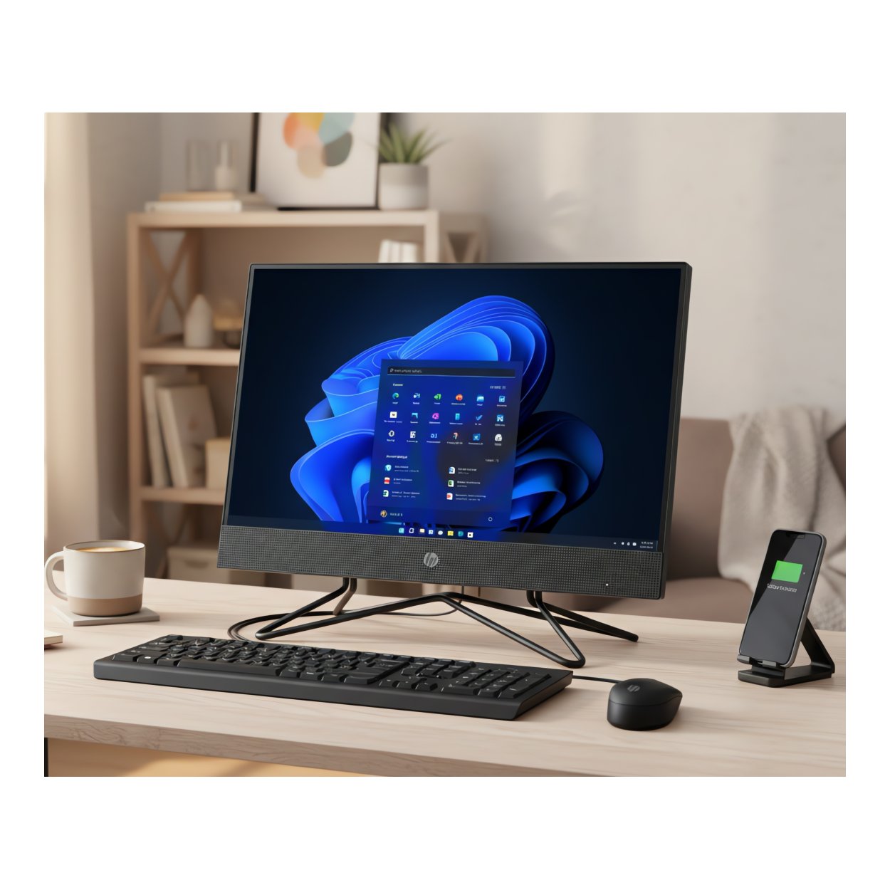 HP 200 G4 21.5-inch FHD All-in-One PC - Intel Core i3-1215U 512GB