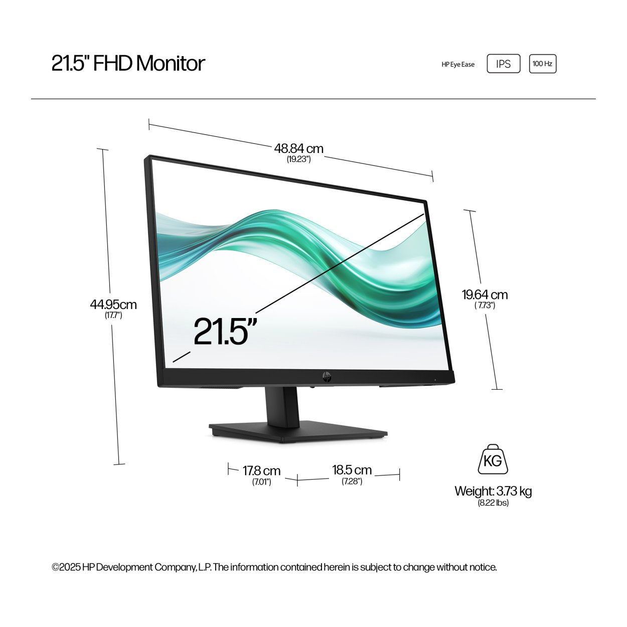 HP Series 3 Pro 322ph 21.5-inch 1920 x 1080p FHD 16:9 100Hz 5ms