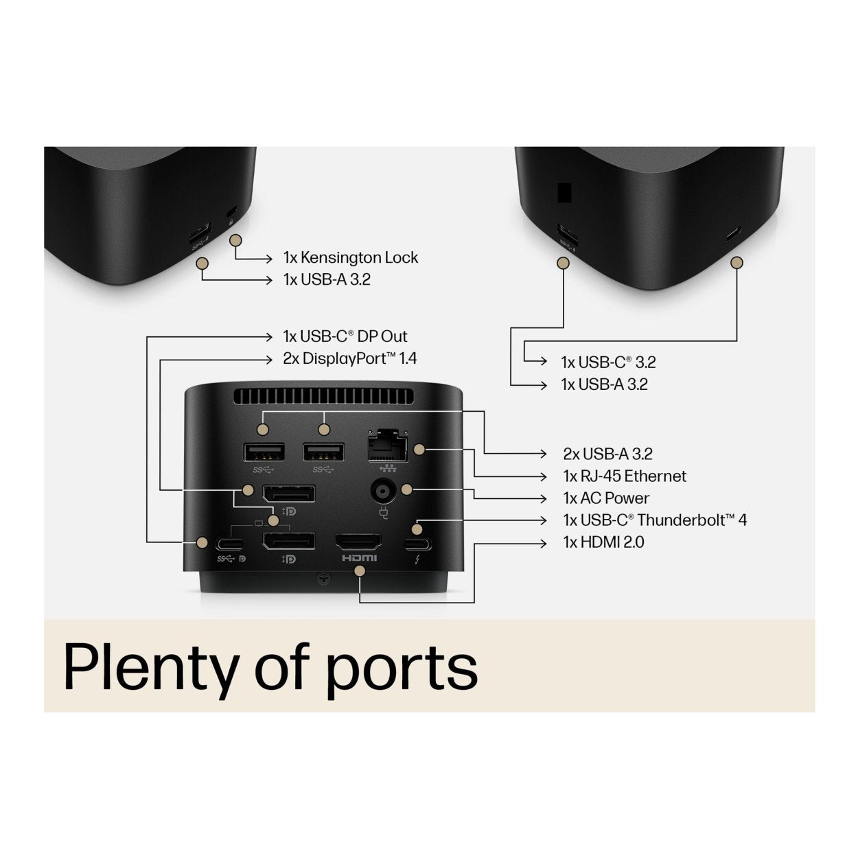 HP G4 120W Thunderbolt Dock 4J0A2AA – HP Shop