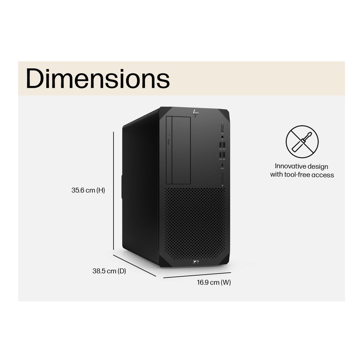 HP Z2 Tower G9 Workstation PC - Intel Core i7-14700 1TB SSD 16GB