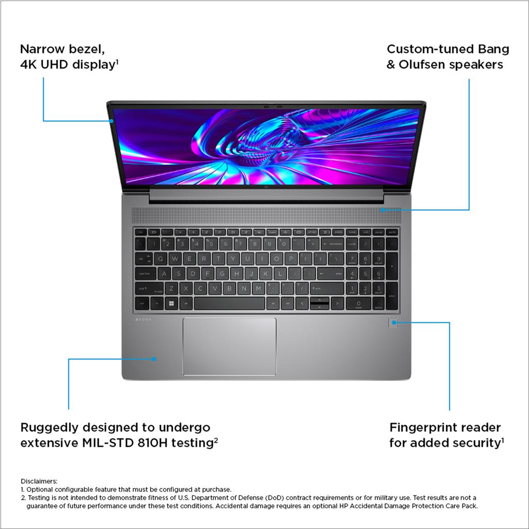 HP ZBook Power G9 15.6-inch FHD Laptop - Intel Core i7-12700H