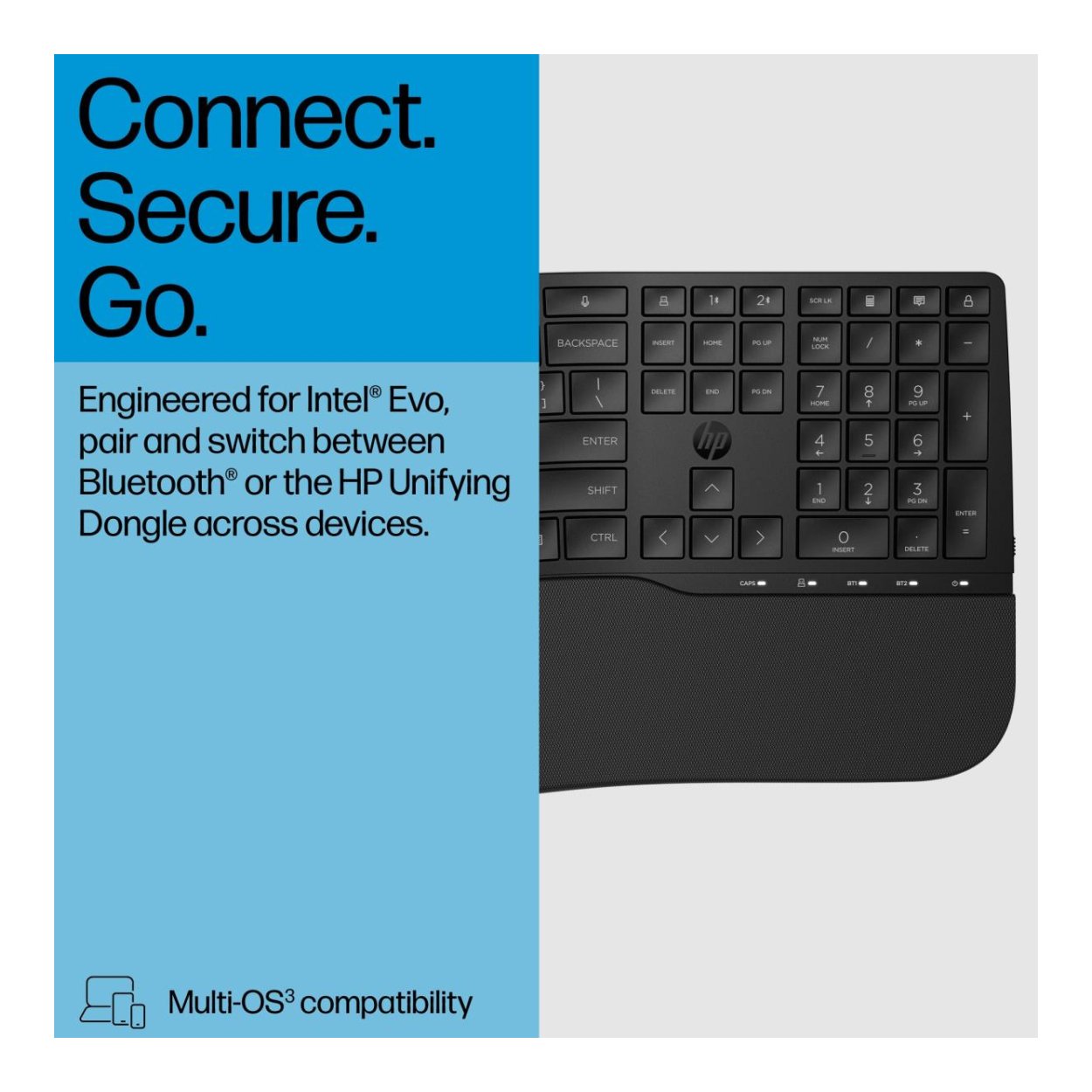 HP 685 Comfort Dual-Mode Keyboard Black 8T6L9UT – HP Shop