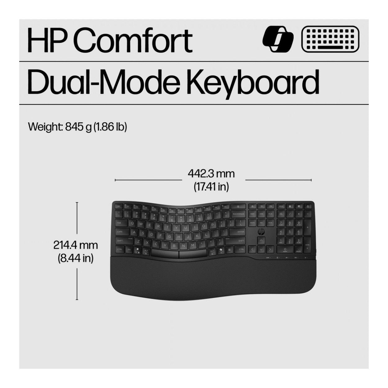HP 685 Comfort Dual-Mode Keyboard Black 8T6L9UT – HP Shop