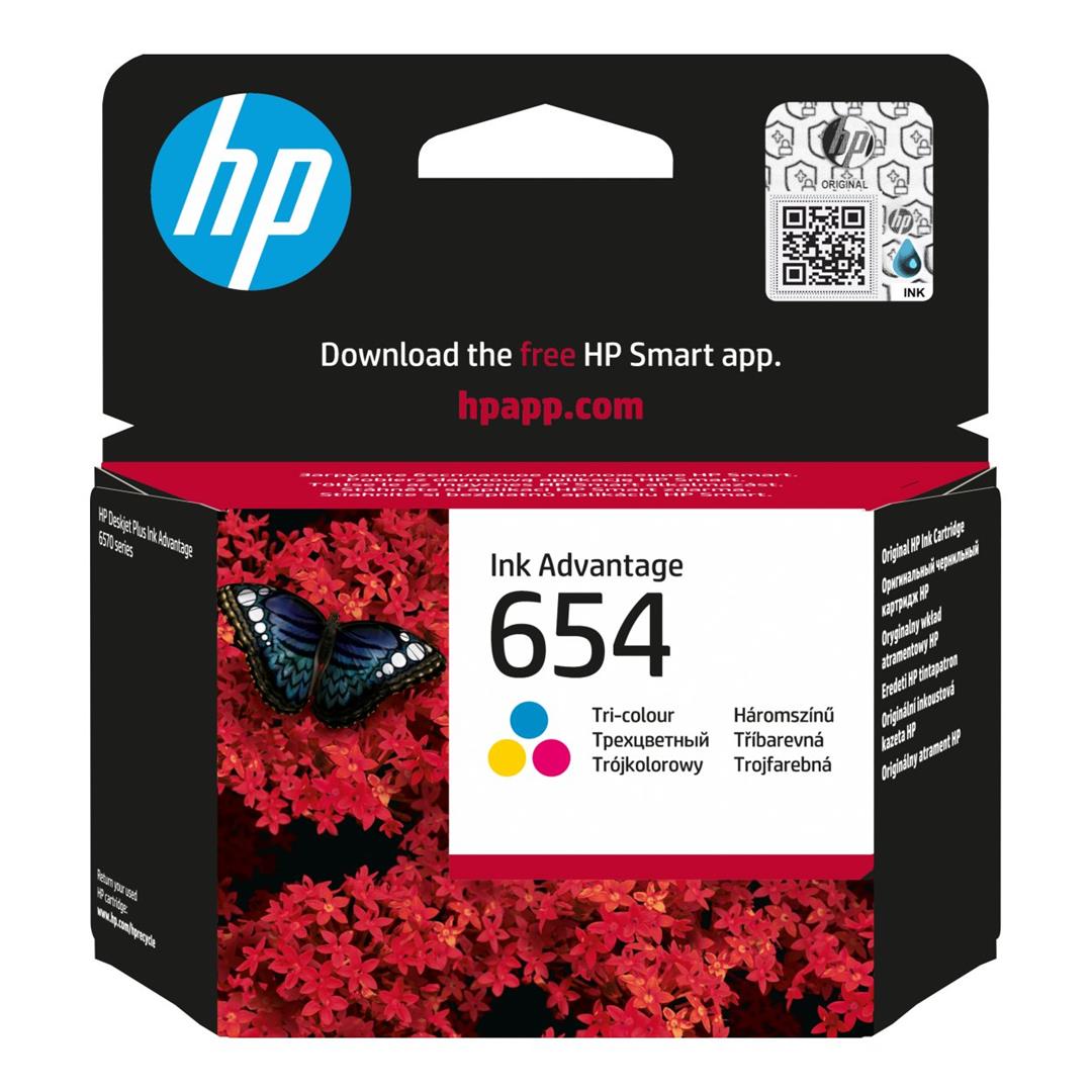 HP 654 Ink Advantage Tri-color Printer Cartridge Original 7FP38UE Sing ...